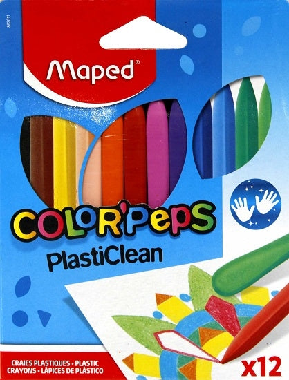 CERAS PLASTICLEAN 12 COLORES MAPED