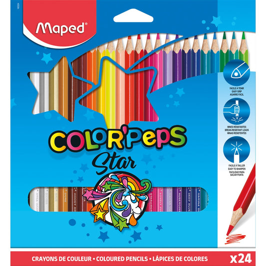 LAPICES 24 COLORES PEPS STRONG X24 CARDBOARD MAPED