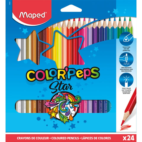 LAPICES 24 COLORES PEPS STRONG X24 CARDBOARD MAPED