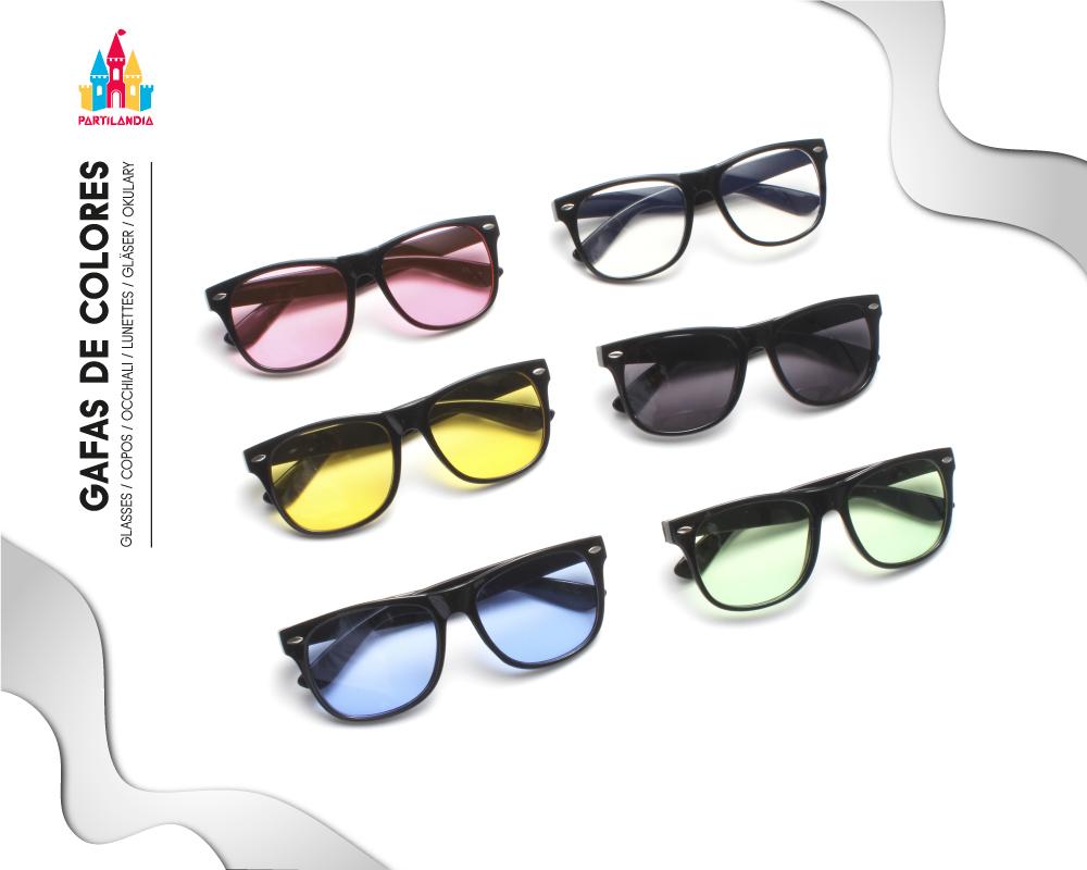 Gafas de Colores Divertidas para Disfraces y Carnaval