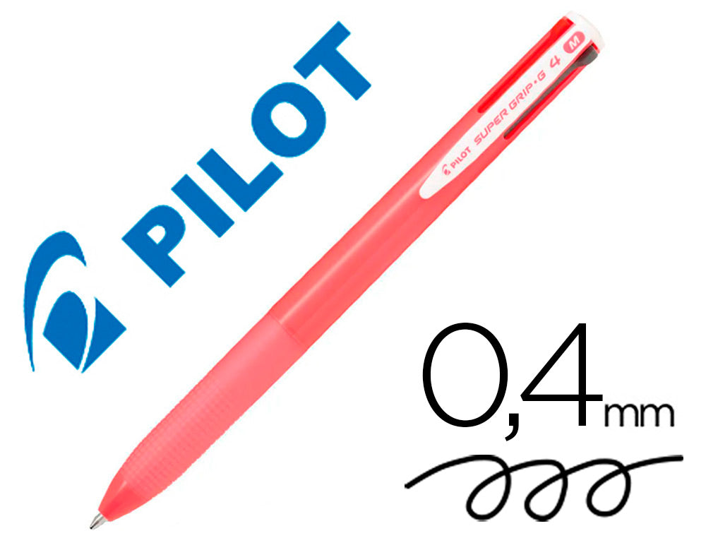 PILOT BOLI SUPERGRIP 4COLOR ROSA