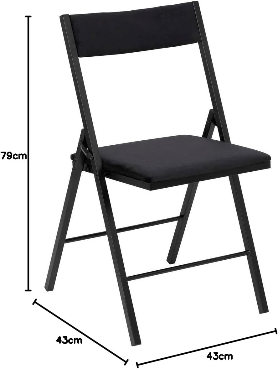 Silla Plegable Premium Terciopelo (79x43cm) - Diseño Compacto y Elegante