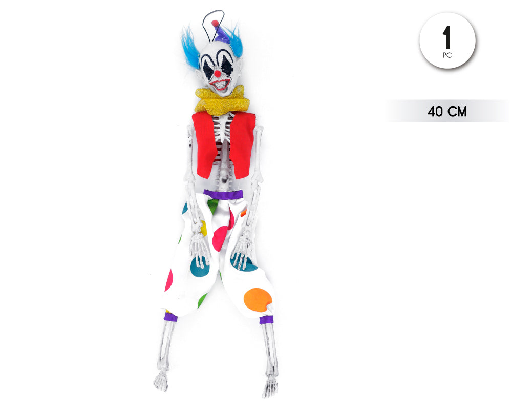 ESQUELETO DE  PAYASO 40CM