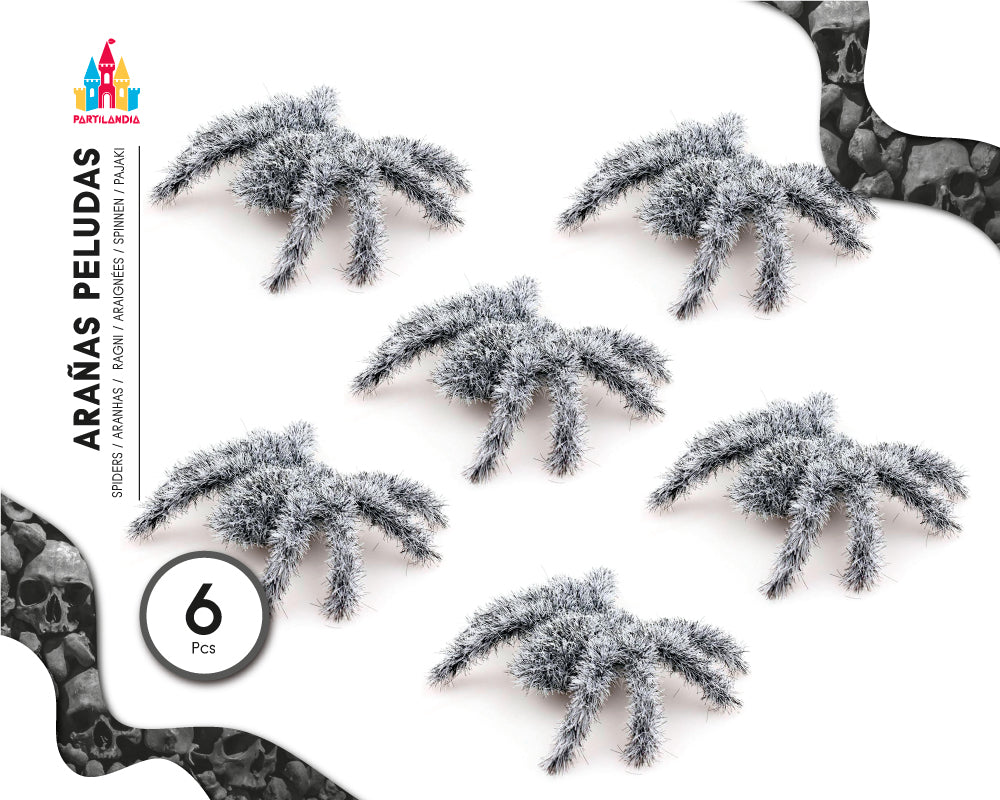 PACK 6 ARANAS PELUDAS