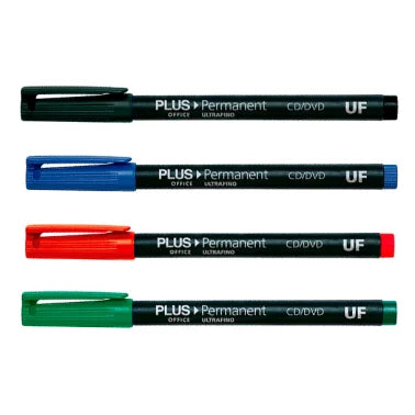 Rotulador Permanente Plus Office Permanent Ultra Fino 0,4 mm. Colores Surtidos Blíster /4 ud.