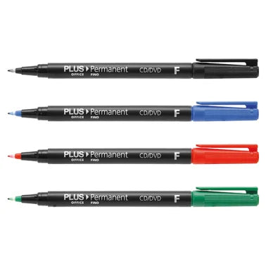 Rotulador Permanente Plus Office Permanent Fino 0,6 mm. Colores Surtidos Blíster /4 ud.