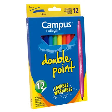 Rotuladores Doble Punta Campus College 12 Colores