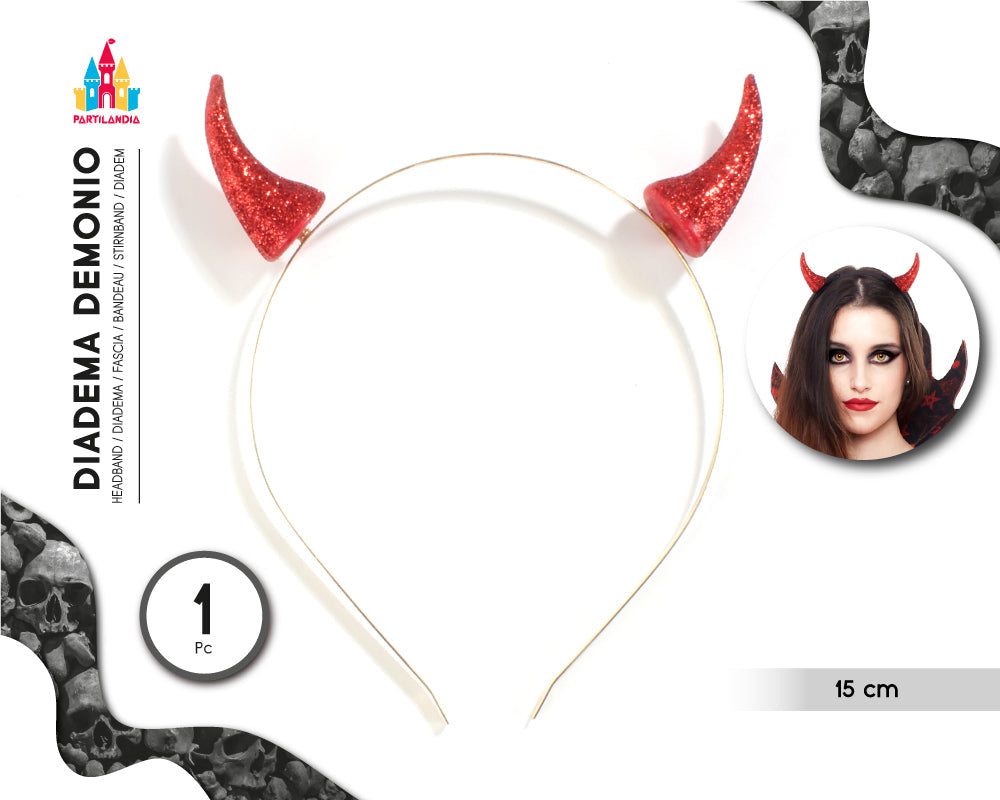 DIADEMA DE DEMONIO METALICA