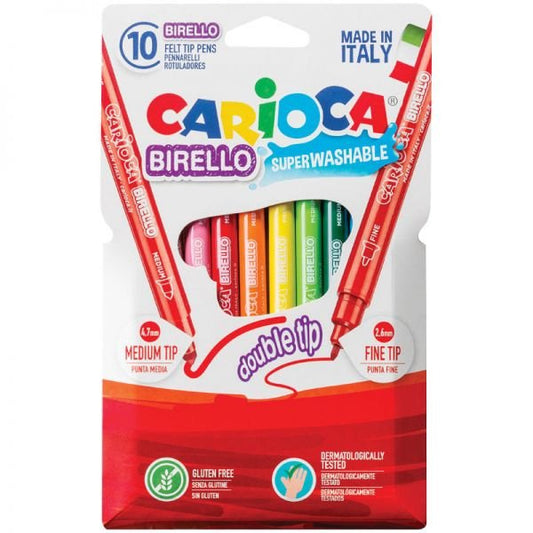 Rotulador carioca 10/col birello doble punta