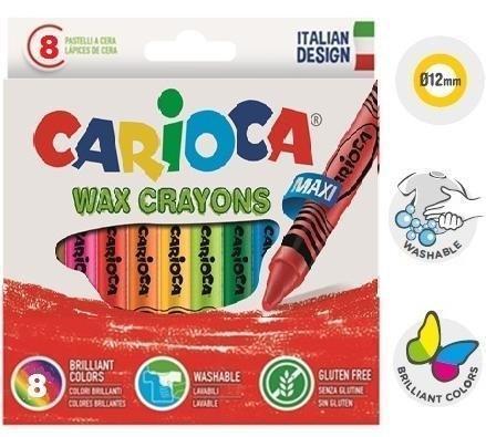 Cera maxi jumbo carioca wax crayons 8 color