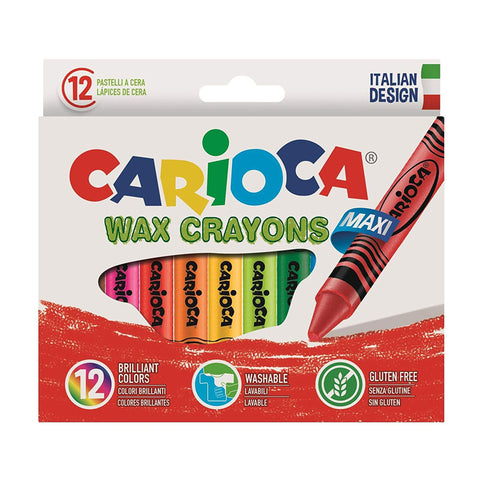 cera maxi jumbo carioca wax crayons 12 color