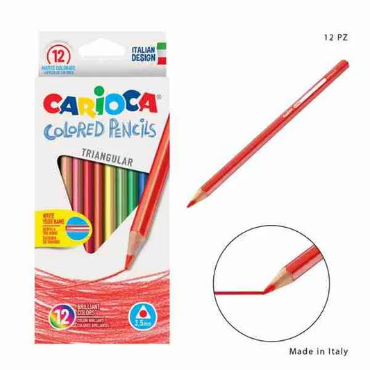 Lápices de colores triangular carioca 12 unds