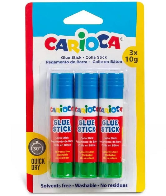 Pegamento glue stick 10 gr blister 3 uds CARIOCA