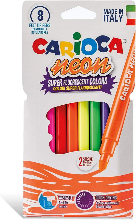 ROTULADORES CARIOCA 8 COLORES NEON