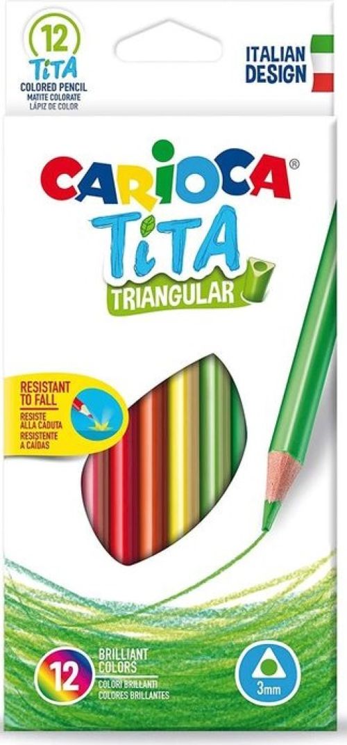 Lapices triangular carioca tita 12 colores surtidos