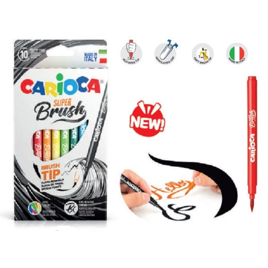 Marcador Rotuladores Pincel Carioca Super Brush X10  Lettering carioca