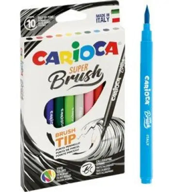 Marcador Rotuladores Pincel Carioca Super Brush X10  Lettering carioca