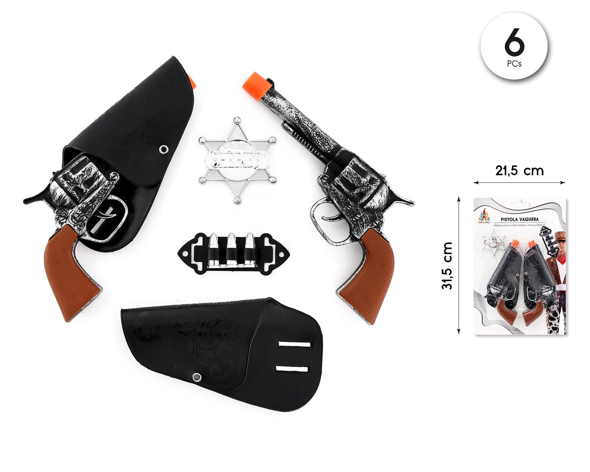 Blister de 2 Pistolas Vaqueras para Disfraces