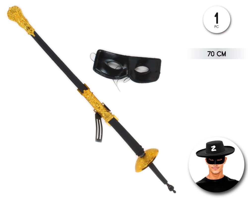 Set Espada y Antifaz para Disfraz - Complemento Divertido
