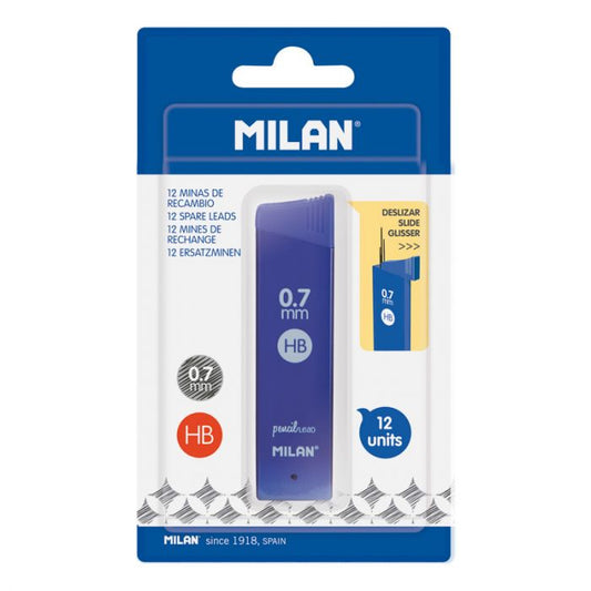 BLISTER 12 MINAS 0.7MM HB MILAN BWM10333