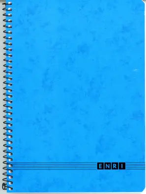 Cuaderno Espiral Enri Liso 4º 80 Hj 60 Gr Azul