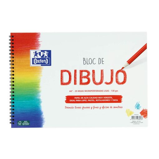 BLOC DIBUJO A4+ LISO 20H 130GR OXFORD 232