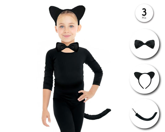 CONJUNTO GATO NEGRO 3 PC