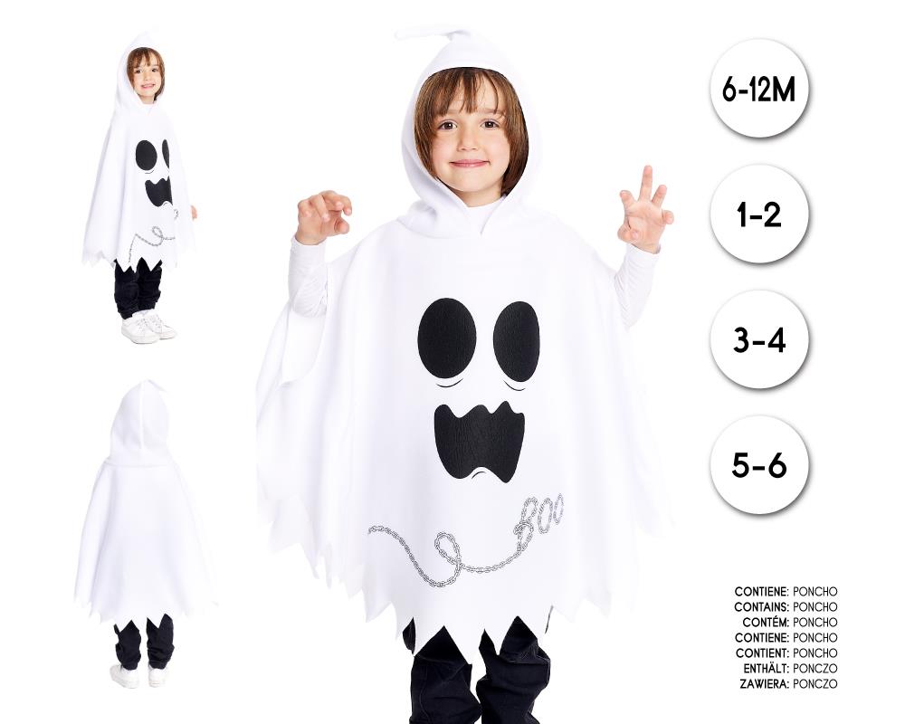 PONCHO FANTASMITA 6-12M