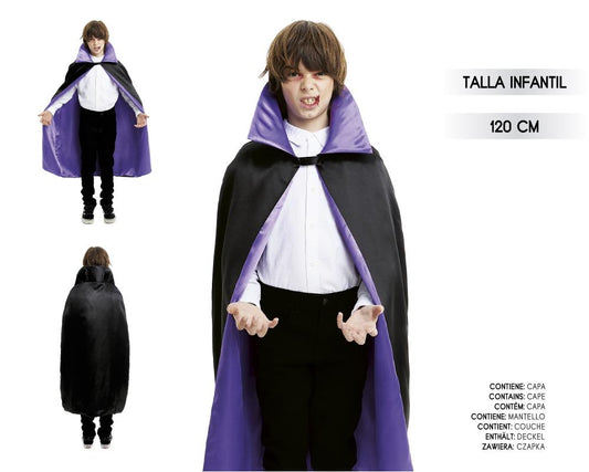 CAPA VAMPIRO CUELLO MORADO 120CM