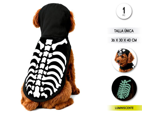 DISFRAZ MASCOTA ESQUELETO GLOW