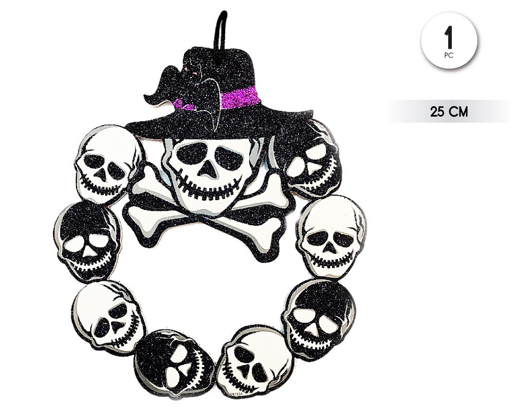 COLGANTE PUERTA KT SKULL 25 CM