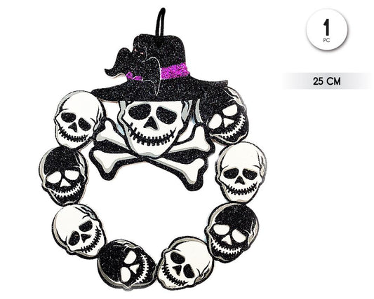 COLGANTE PUERTA KT SKULL 25 CM