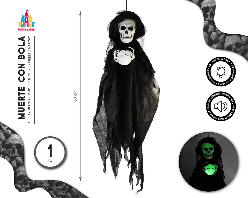 MUERTE CON BOLA C/LUZ Y SONIDO 160CM