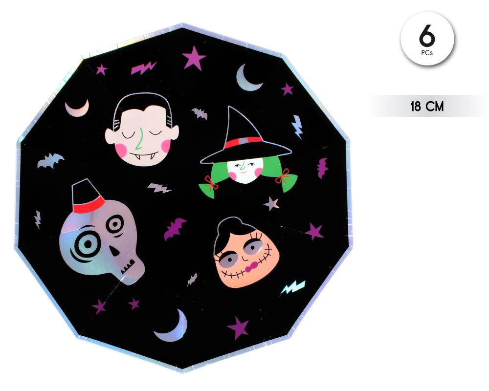 PLATO OCTOGONAL HLW 18CM 6PC