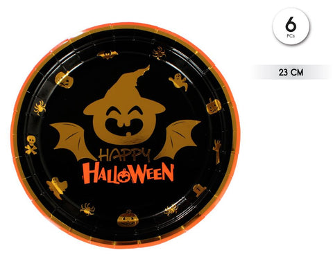 PLATO 23CM HLW PRINT 6PC