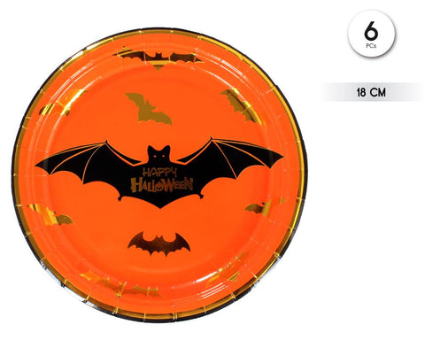 PLATO 18CM HLW PRINT 6PC