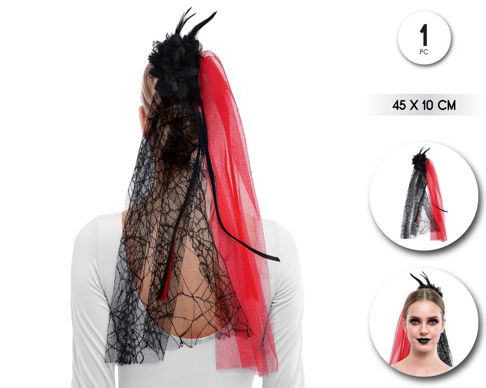 VELO BICOLOR CON PINZA