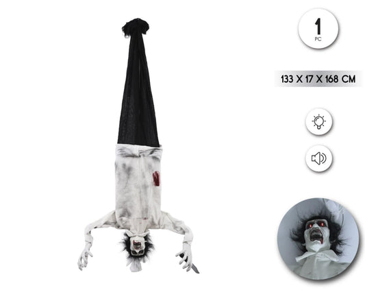 ZOMBIE ASESINO CON LUZ Y SONIDO 168CM