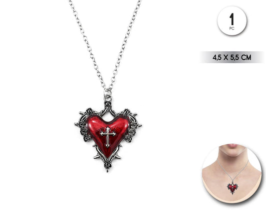 COLLAR CORAZON GOTICO