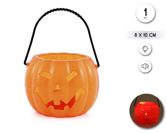 CALABAZA CON LUZ Y SONIDO 8*10CM