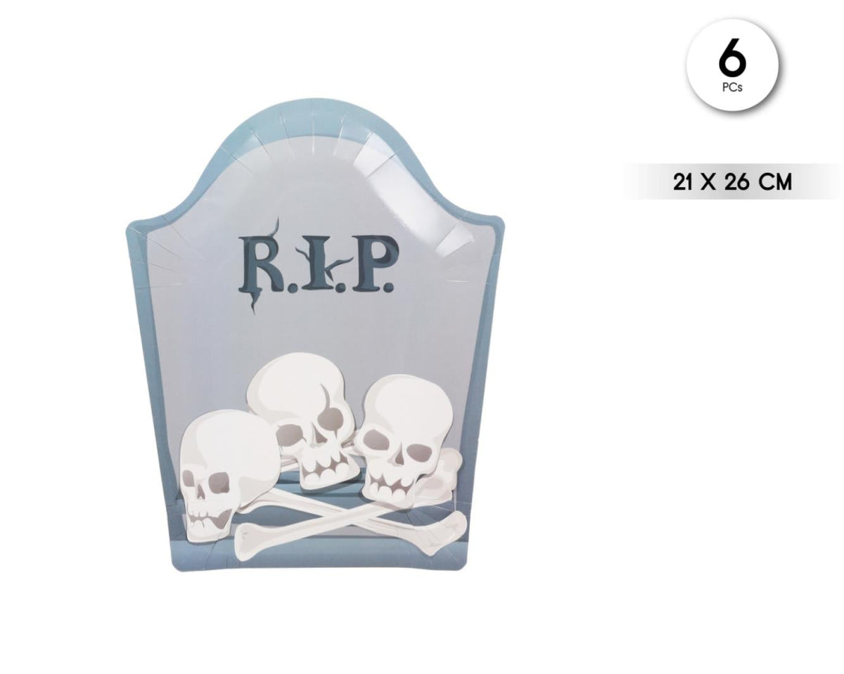 PLATO DE PAPEL LAPIDA 6PCS