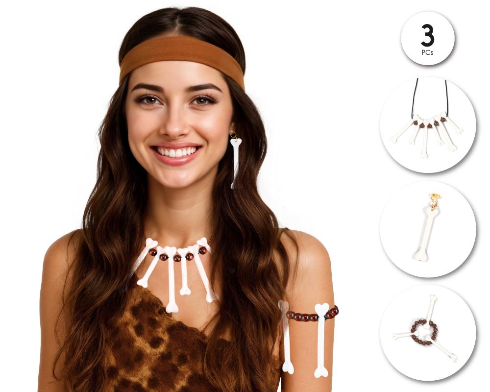 Set Joyas Cavernícola para Disfraz