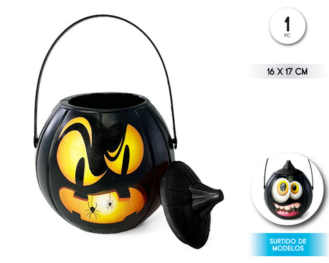 CUBO PARA CHUCHES DE CALABAZA CON TAPA SURTIDO