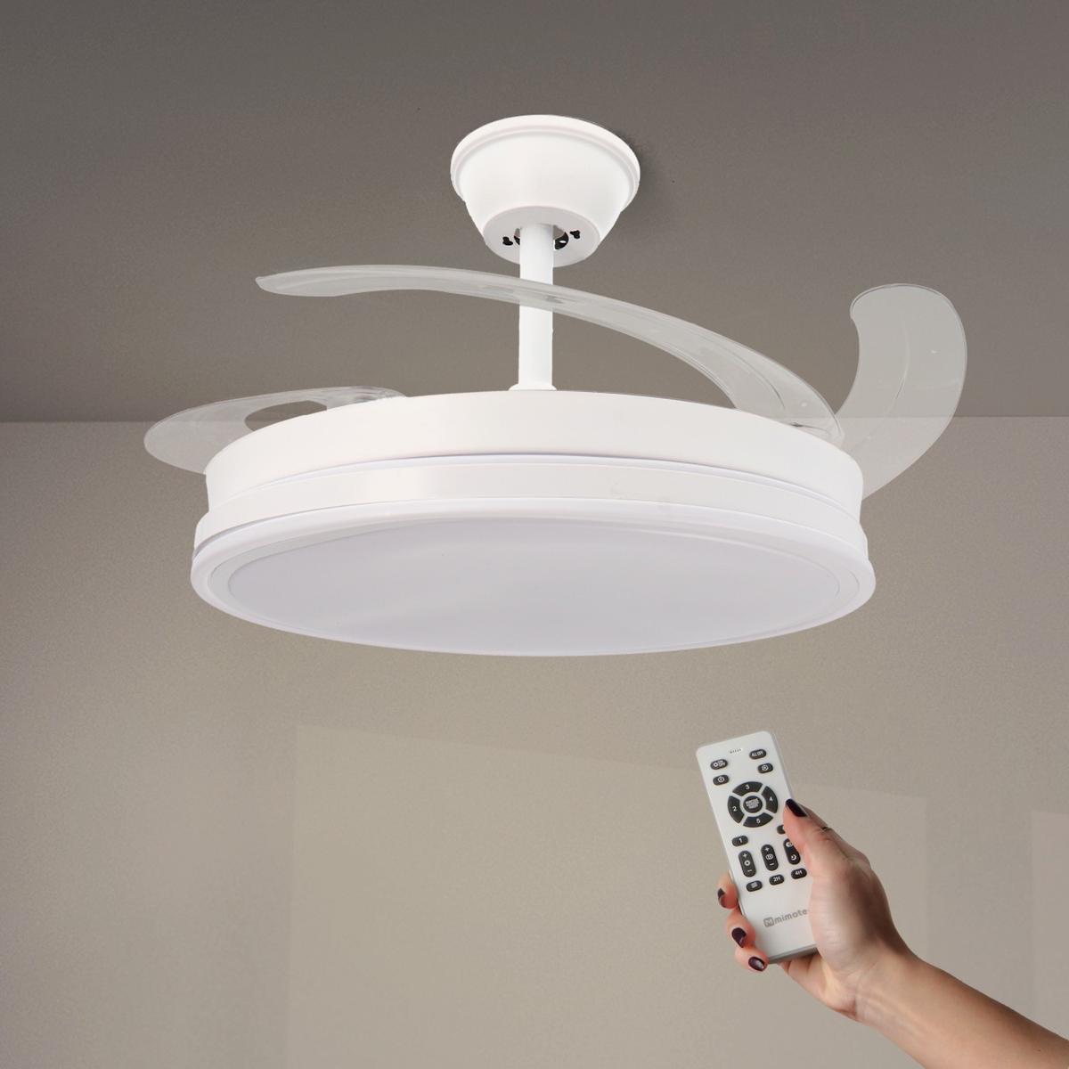Ventilador de techo LED White Ø107 cm | Motor DC Ultra Silencioso