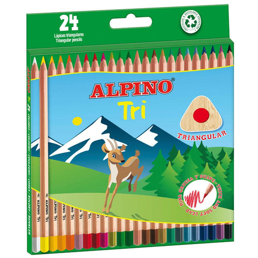 LAPICES COLORES ALPINO TRI ESTUCHE 24 UNIDADES