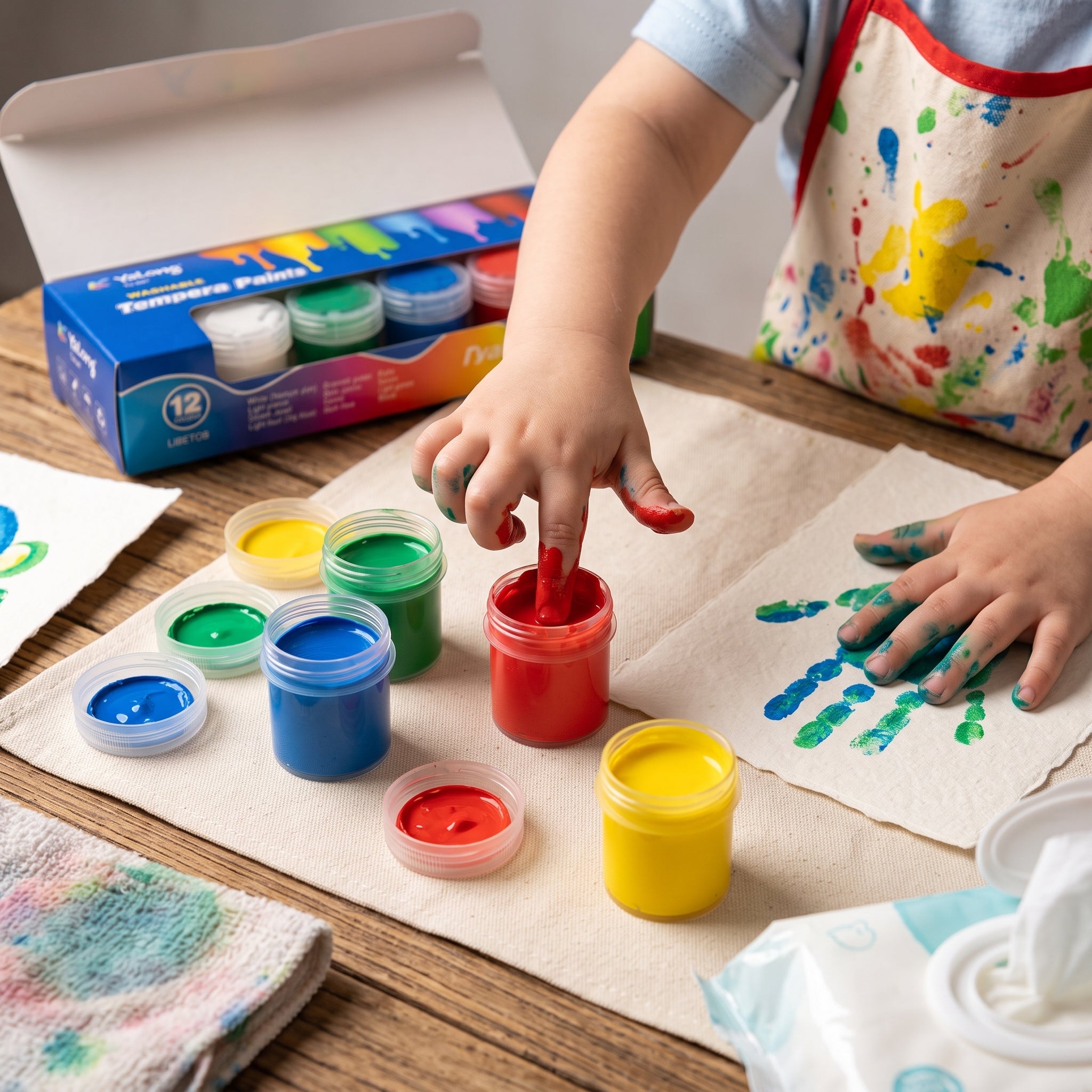 Kit Pintura Témpera Gouache Lavable (15ml) | Set 6 o 12 Colores Vibrantes para Niños y Manualidades