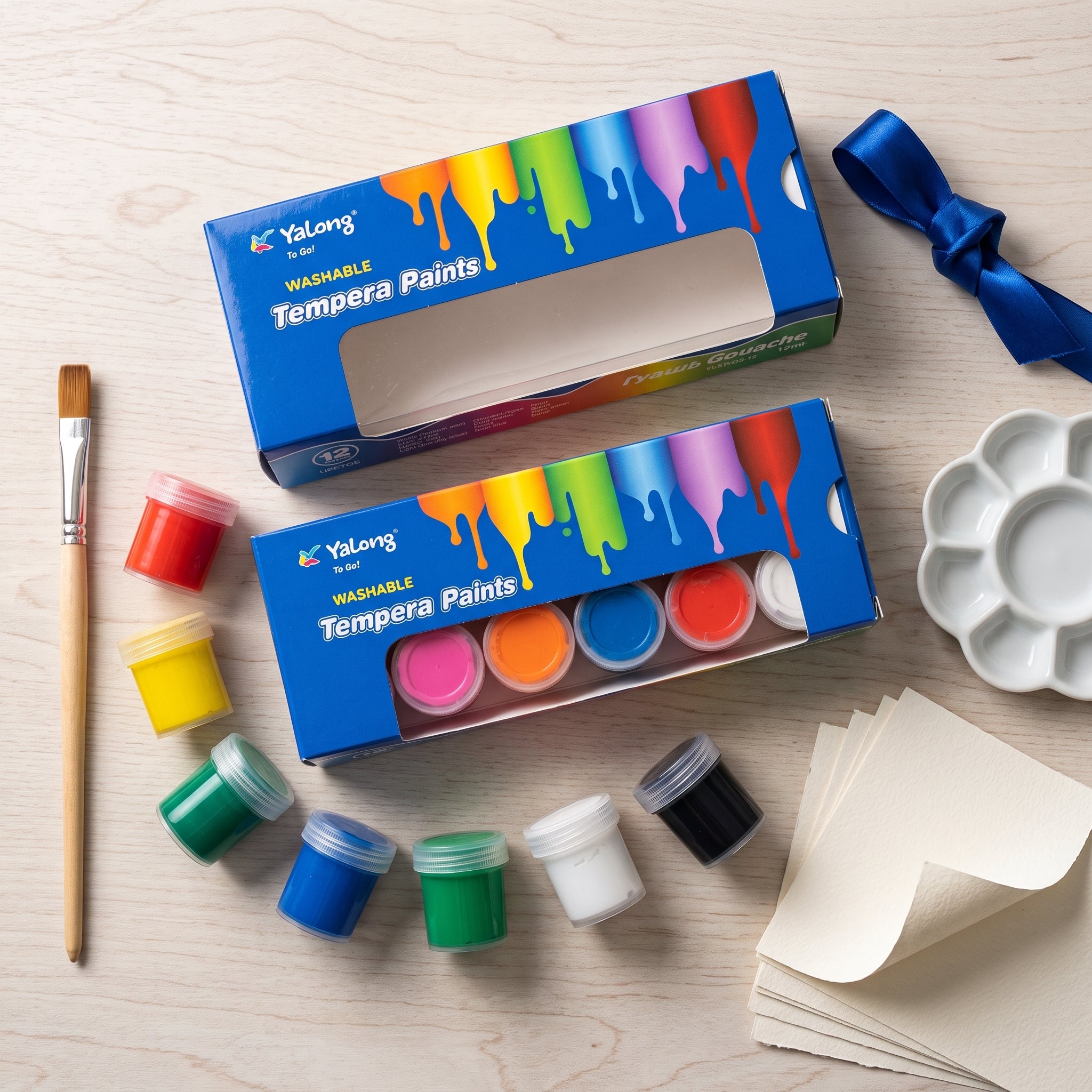 Kit Pintura Témpera Gouache Lavable (15ml) | Set 6 o 12 Colores Vibrantes para Niños y Manualidades