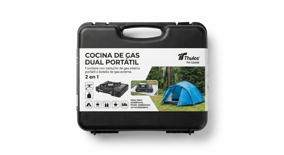 Cocina de Gas Dual Portátil Thulos (TH-GS019)