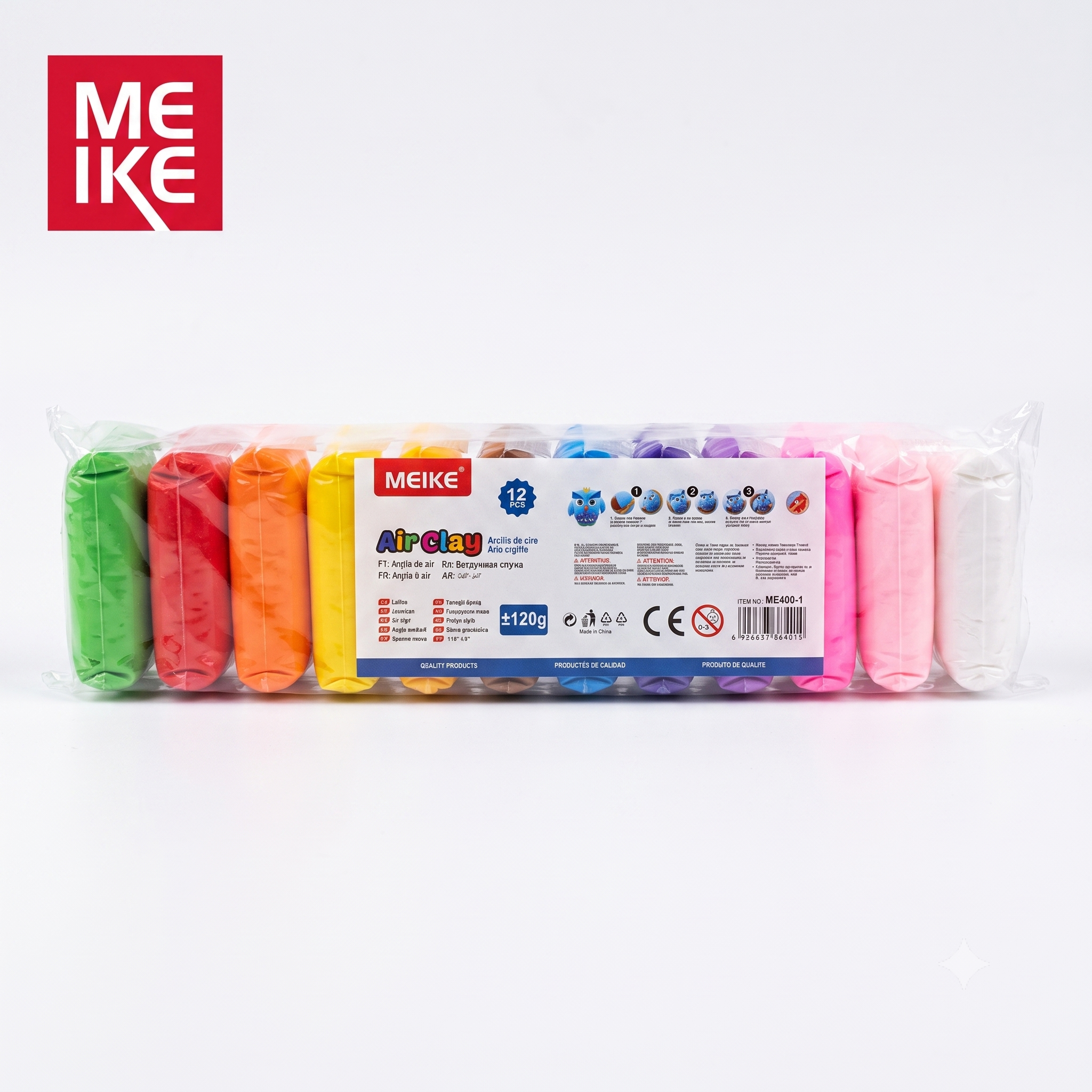 Kit de Arcilla de Aire MEIKE | Pasta de Modelar Ultraligera (Secado Rápido)