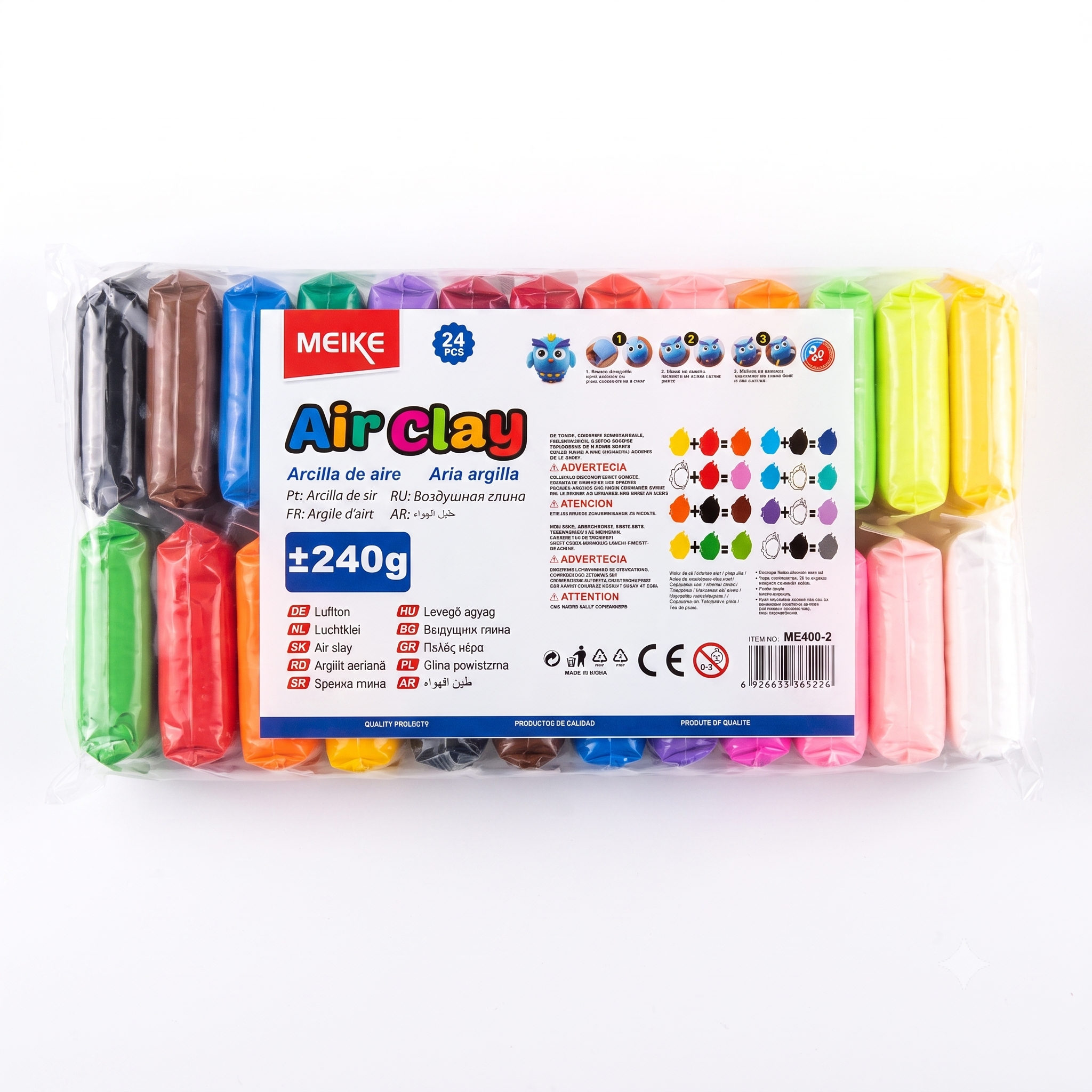 Kit de Arcilla de Aire MEIKE | Pasta de Modelar Ultraligera (Secado Rápido)